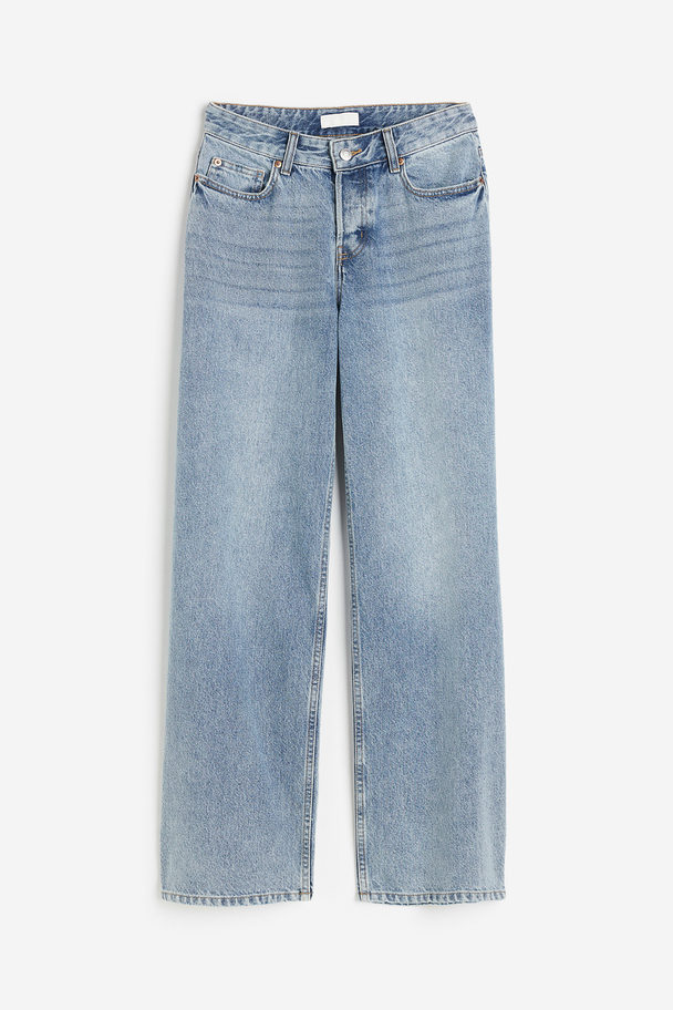 H&M Wide Regular Jeans Light Denim Blue