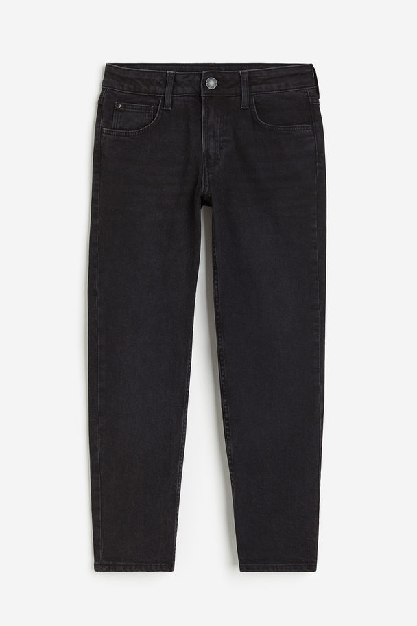 H&M Relaxed Tapered Fit Jeans Dunkelgrau