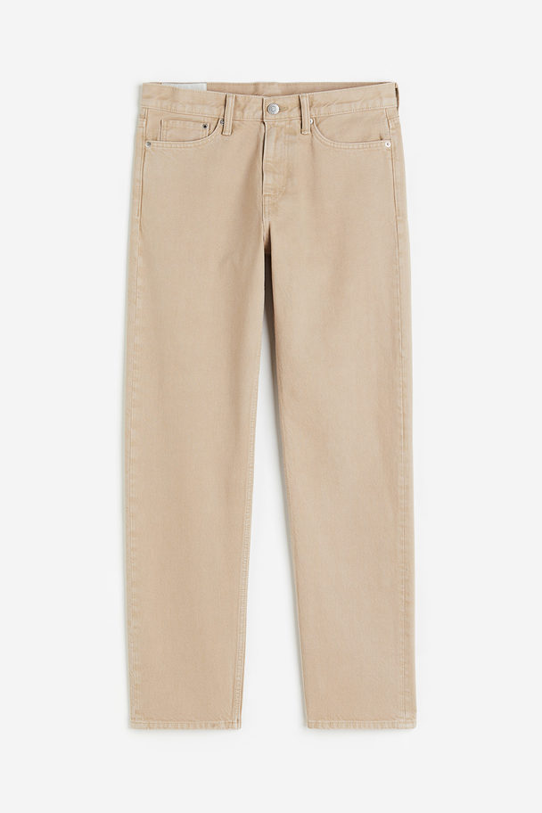 H&M Relaxed Jeans Beige