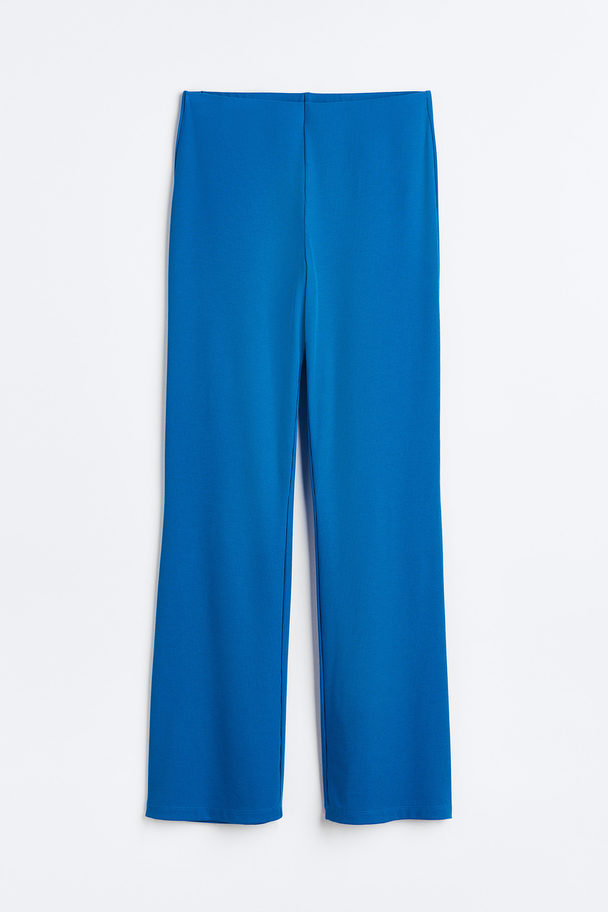 H&M Ribbed Jersey Trousers Blue