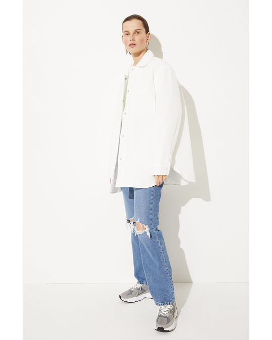 H&M Quilted Shacket White