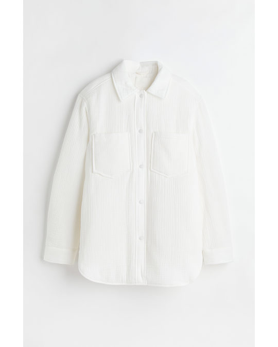 H&M Quilted Shacket White