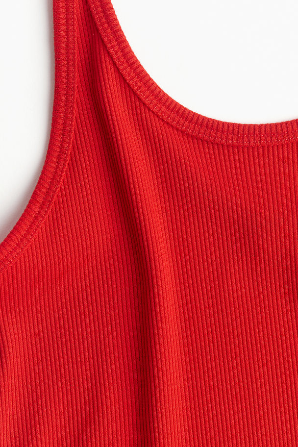 H&M Ribbed Vest Top Red