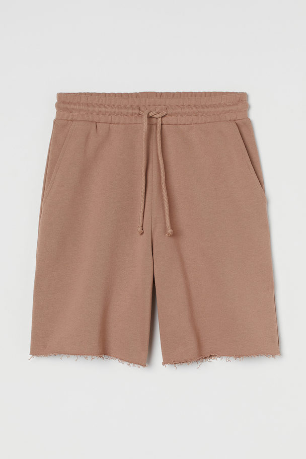 H&M Sweatshirt Shorts Dark Beige