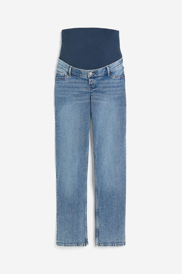 H&M MAMA Straight High Jeans Denimblau