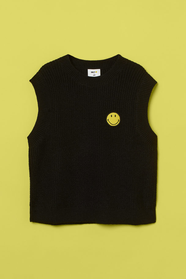 H&M Sweater Vest Black/smiley®