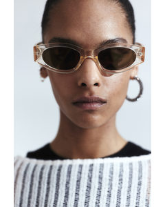 Oval Sunglasses Transparent/light Beige