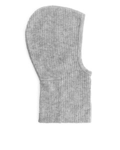 Rib-knit Mohair Hood Grey