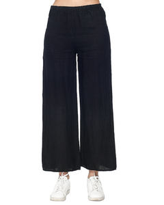 Pure Linen Trousers With Elasticated Waist