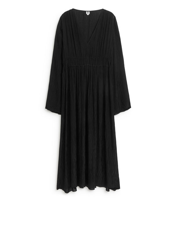 ARKET Kleid mit V-Ausschnitt Schwarz