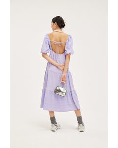 Off-the-shoulder Midi Dress Lilac
