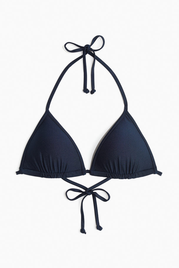 H&M Push-up Triangel-Bikinitop Marineblau