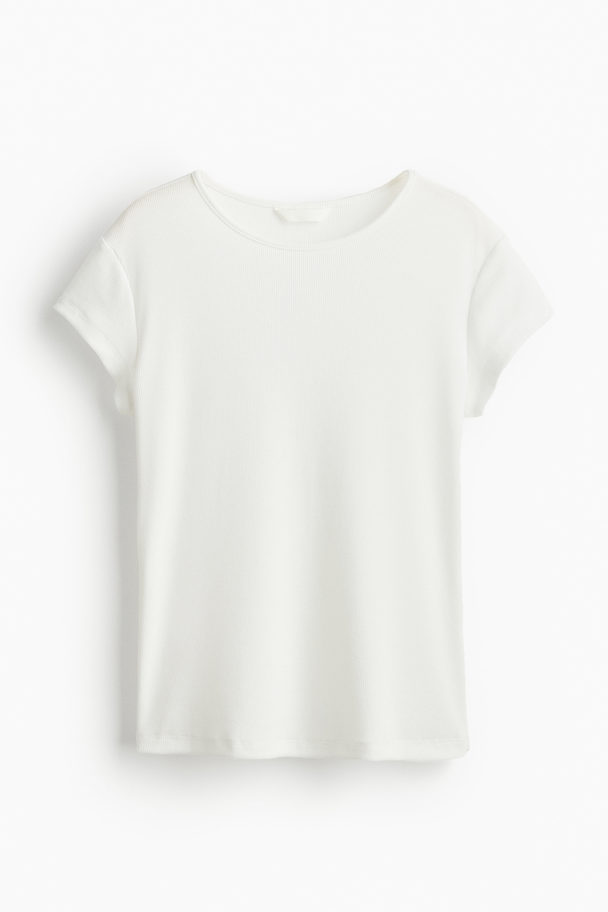 H&M Nauwsluitend T-shirt Wit