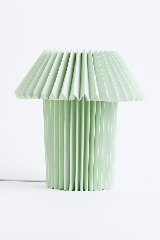 H&M HOME Pleated Paper Table Lamp Light Green