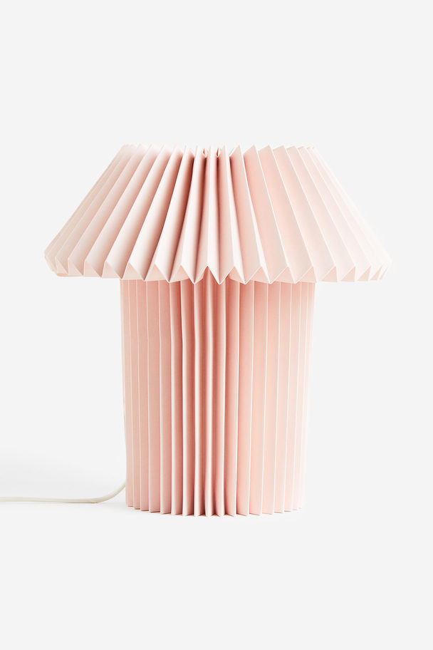 H&M HOME Pleated Paper Table Lamp Light Pink