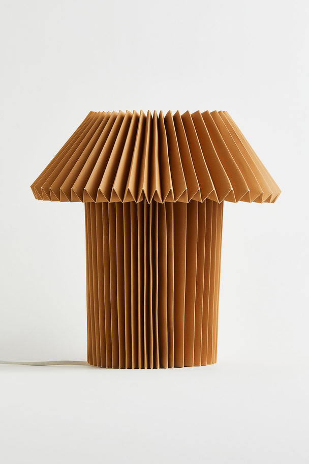 H&M HOME Pleated Paper Table Lamp Light Brown