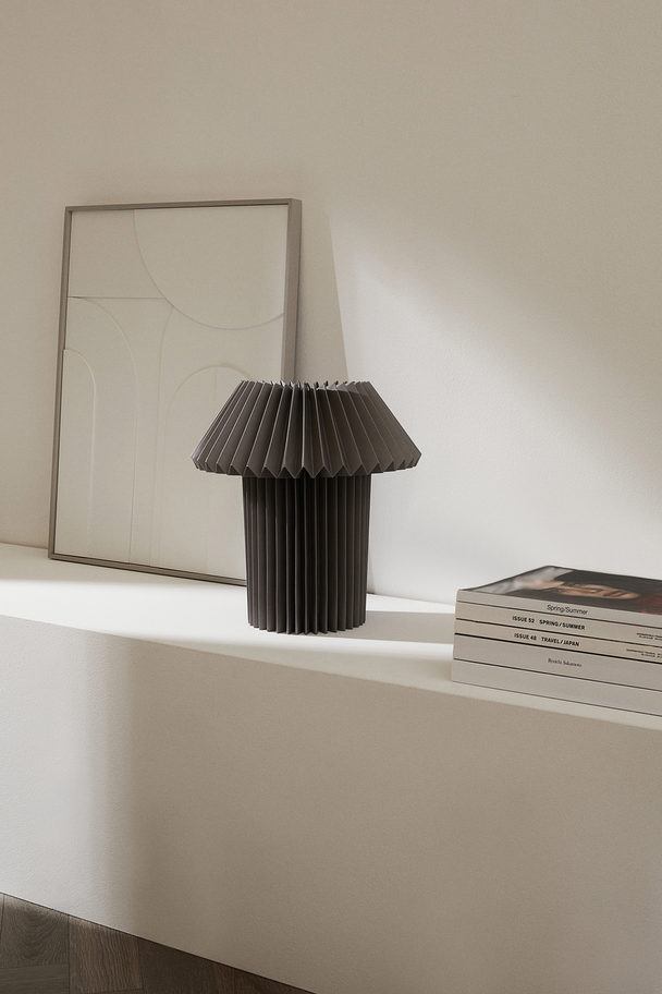 H&M HOME Pleated Paper Table Lamp Grey