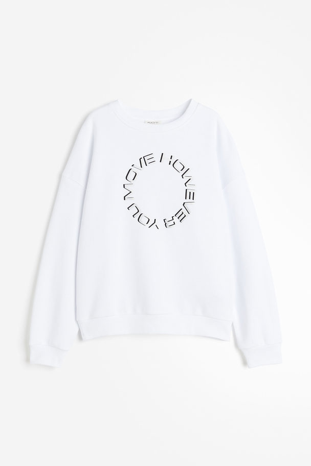 H&M Træningssweatshirt Hvid/however You Move