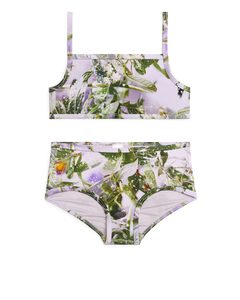 Bikini mit Slowflower-Print Flieder/Blüten