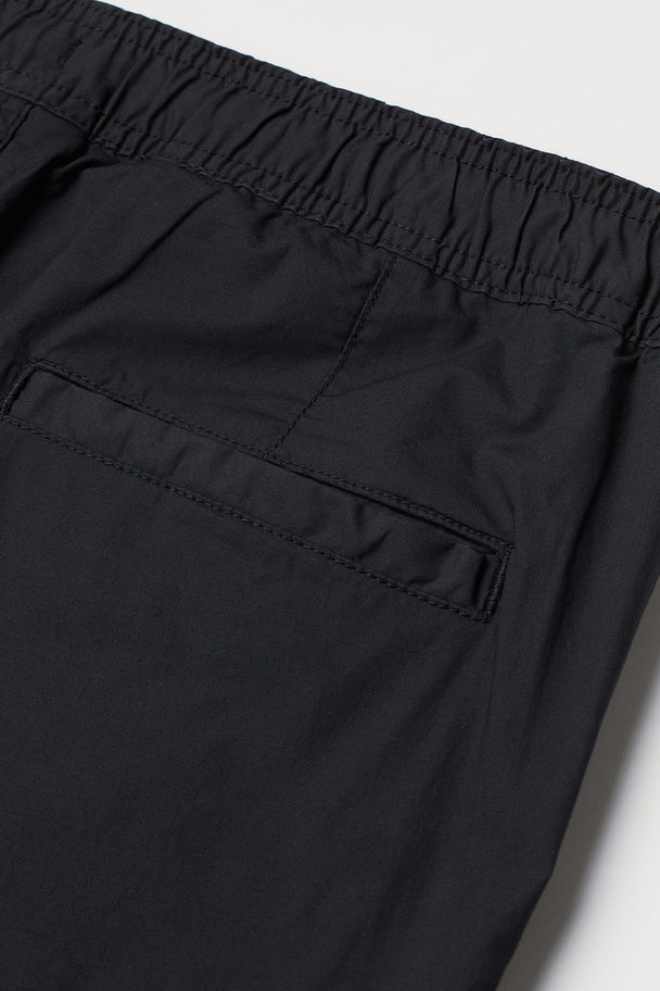 H&M Cargo Trousers Regular Fit Black