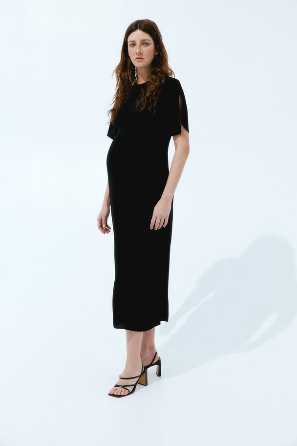 H&M Mama Viscose Dress Black