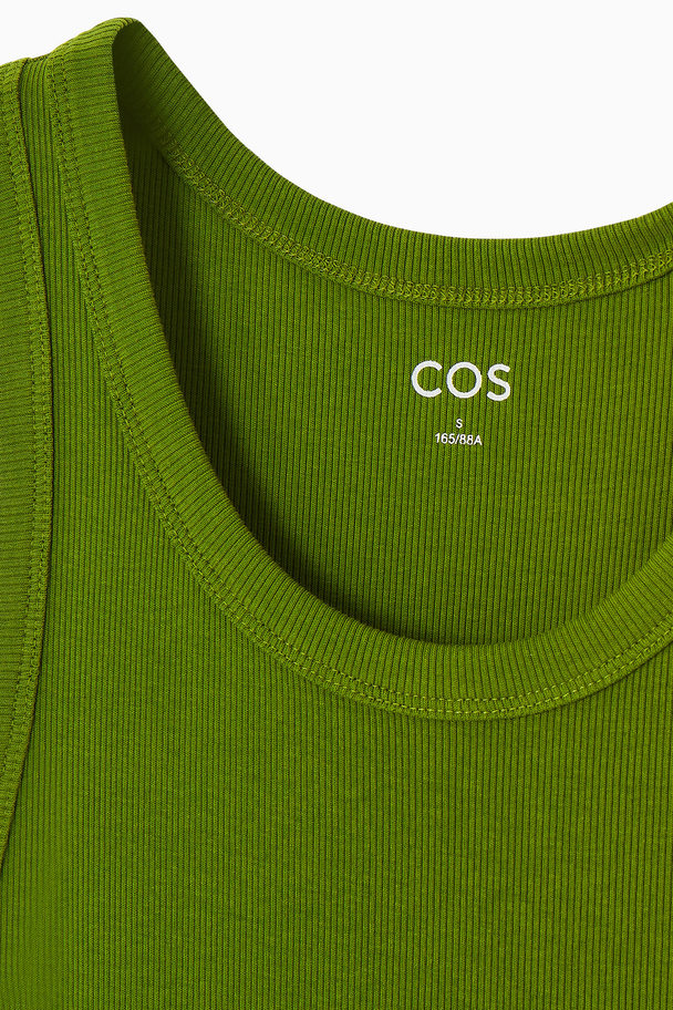 COS Ribbad Tubklänning Olivgrön
