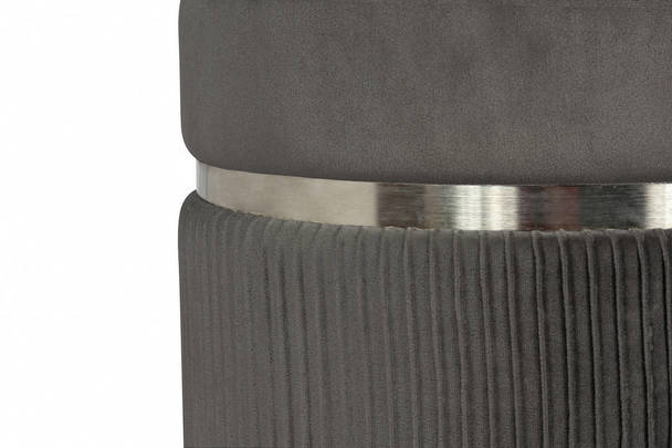 360Living Stool Zora 325 2er-set Grey / Silver