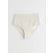 Textured High Waist Bikini Briefs White