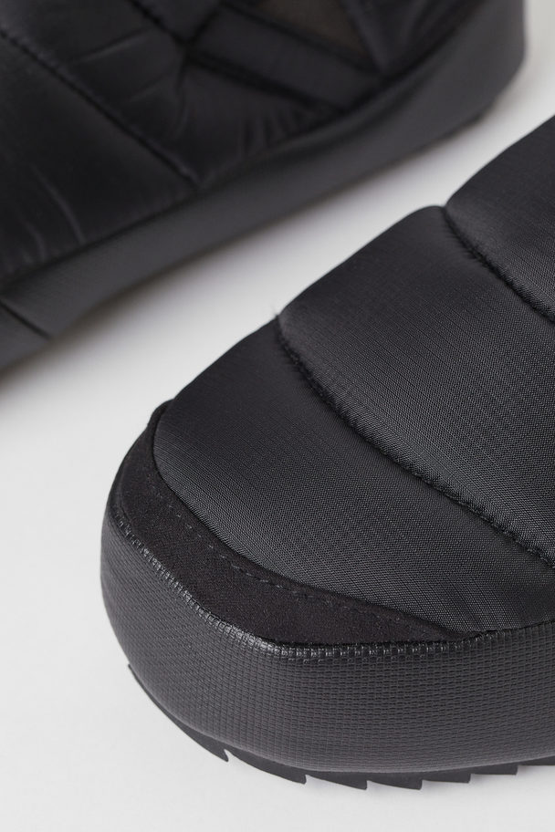 H&M Padded Slip-on Slippers Black