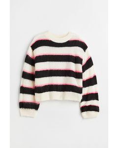 Knitted Jumper Black/striped