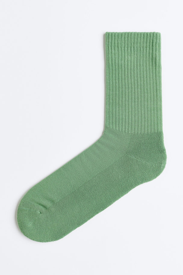 H&M Fine-knit Socks Fern Green