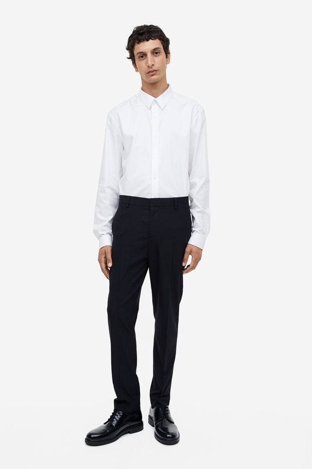 H&M Katoenen Overhemd – Slim Fit Wit