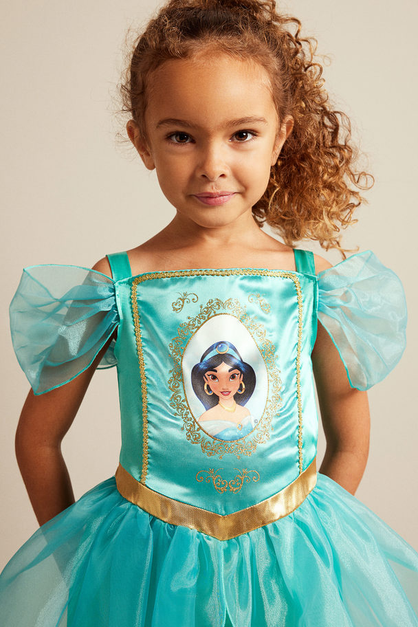H&M Verkleedpak Met Print Turkoois/prinses Jasmine