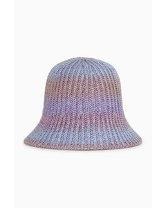 Space-dyed Wool Bucket Hat Lilac / Printed