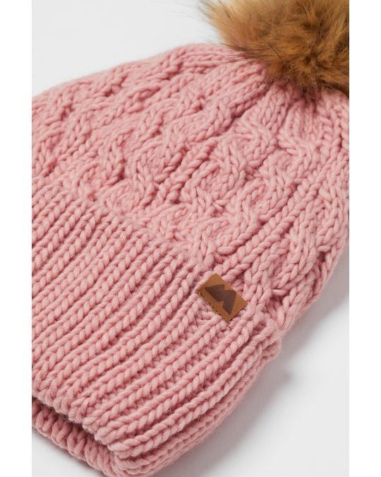 H&M Knitted Hat Light Pink