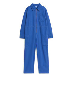 Oversized Overall I Bomull Klarblå