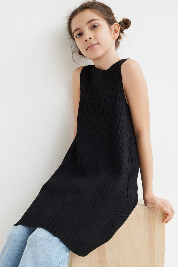 H&M Fine-knit Dress Black