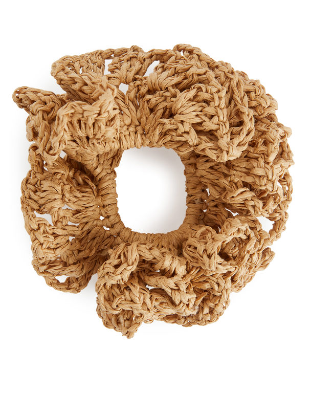 ARKET Paper Straw Scrunchie Beige