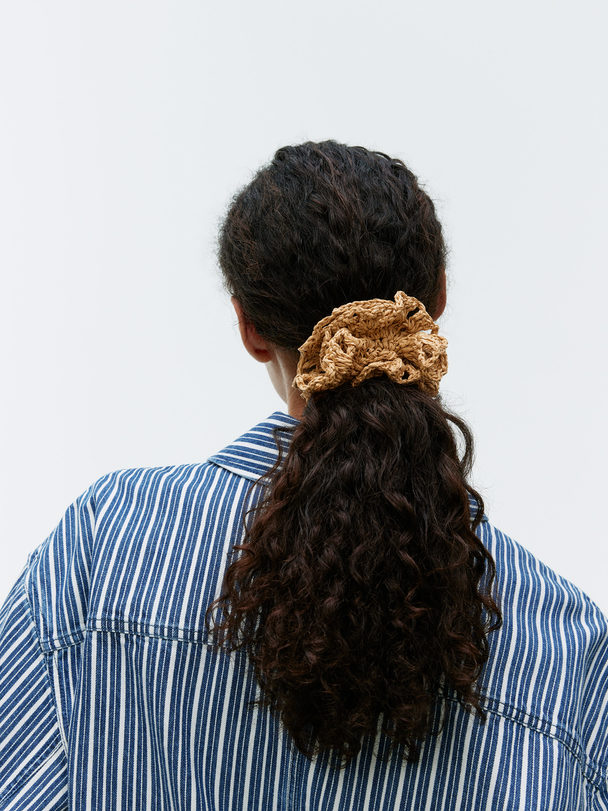 ARKET Paper Straw Scrunchie Beige