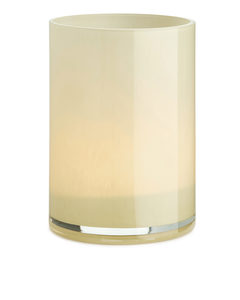 Glass Tea Light Holder 14 Cm Beige