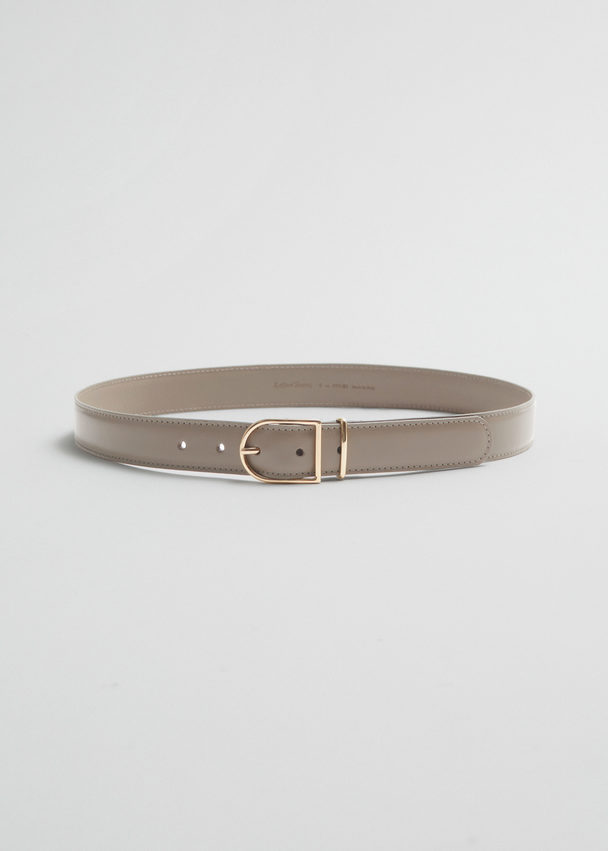 & Other Stories Mid-waist Leather Belt Taupe