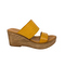 Draco Yellow Leather Platform Sandal With Engraving