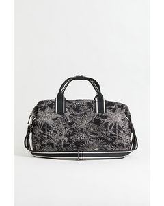 Jacquard-weave Weekend Bag Black/patterned