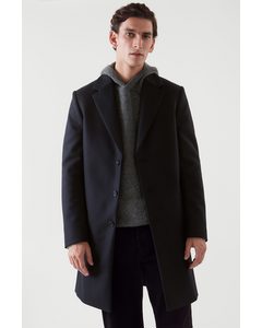 Tailored Wool Coat Dark Navy