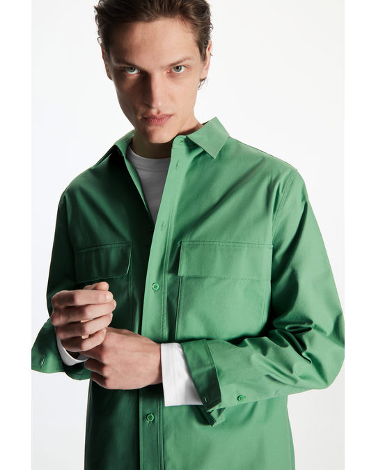 COS Regular-fit Overshirt Bright Green