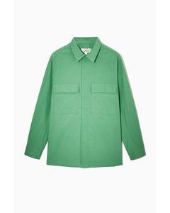 Relaxed-fit Utility Overshirt Bright Green