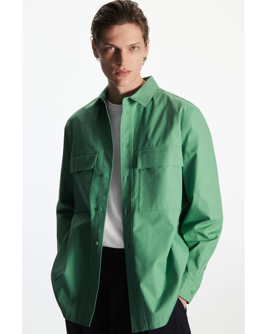 COS Regular-fit Overshirt Bright Green
