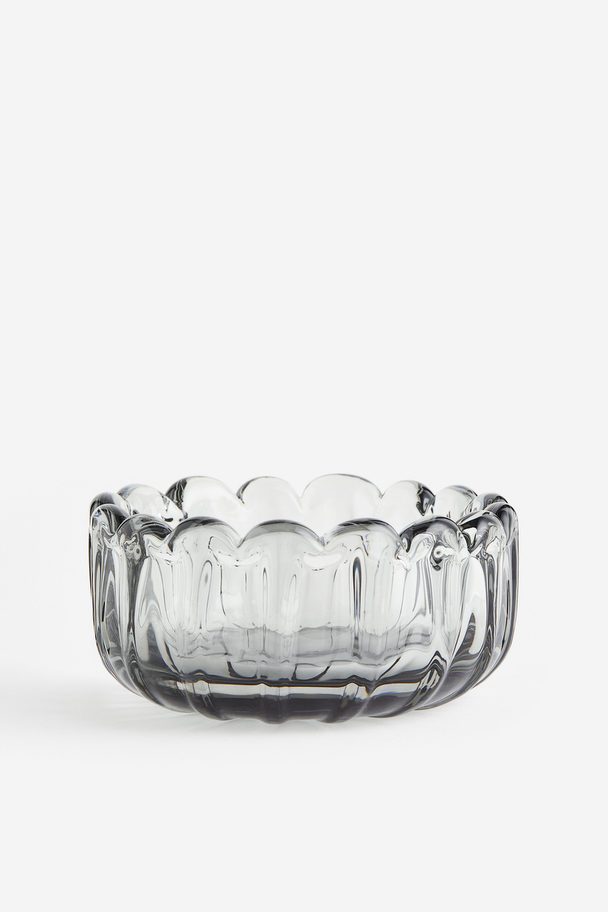 H&M HOME Decorative Glass Bowl Grey