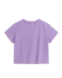 Linen Blend T-shirt Lilac