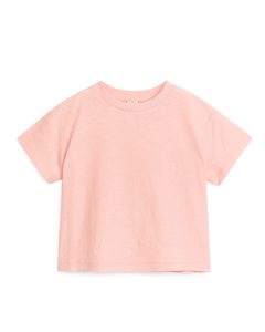 Linen Blend T-shirt Dusty Pink
